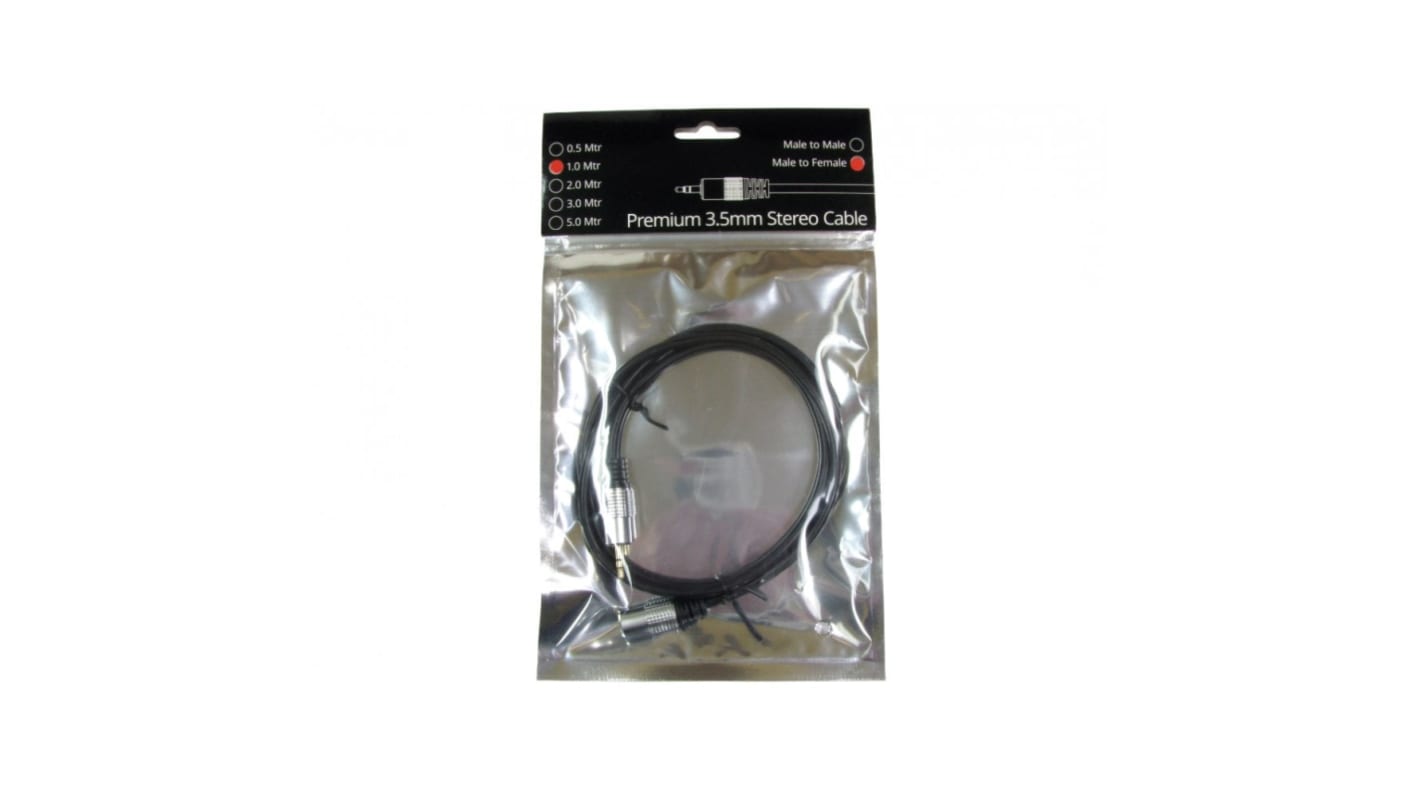 NewLink 3 Core Audio Cable Screened, 2m, Black