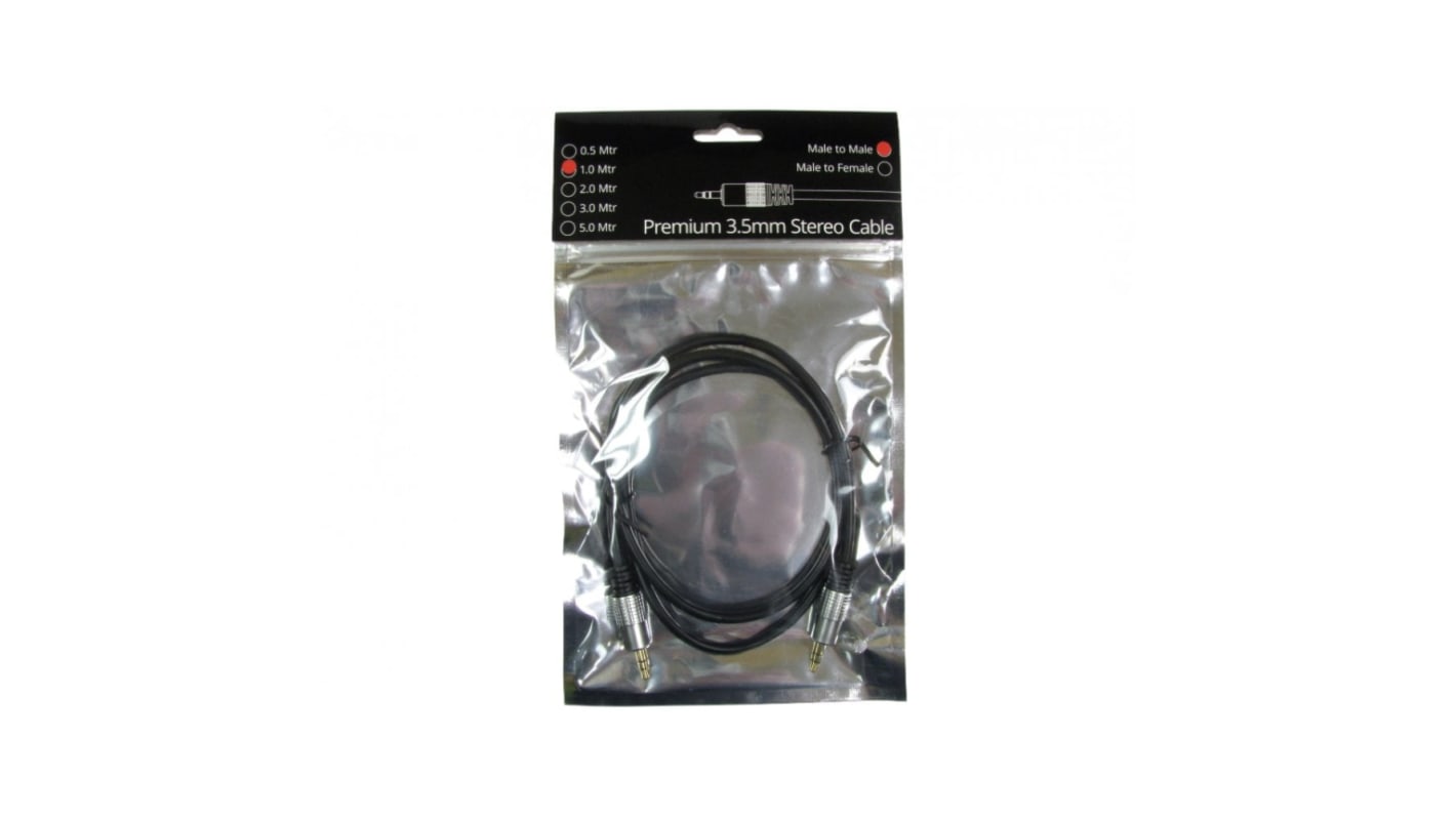 NewLink 3 Core Audio Cable Screened, 3m, Black