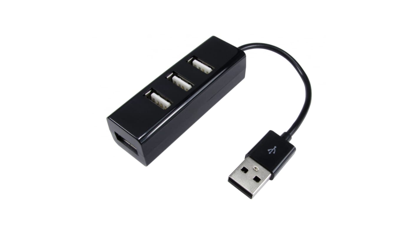 NewLink 4 Port USB 2.0 USB A  Hub, USB Powered, 65 x 20 x 17mm