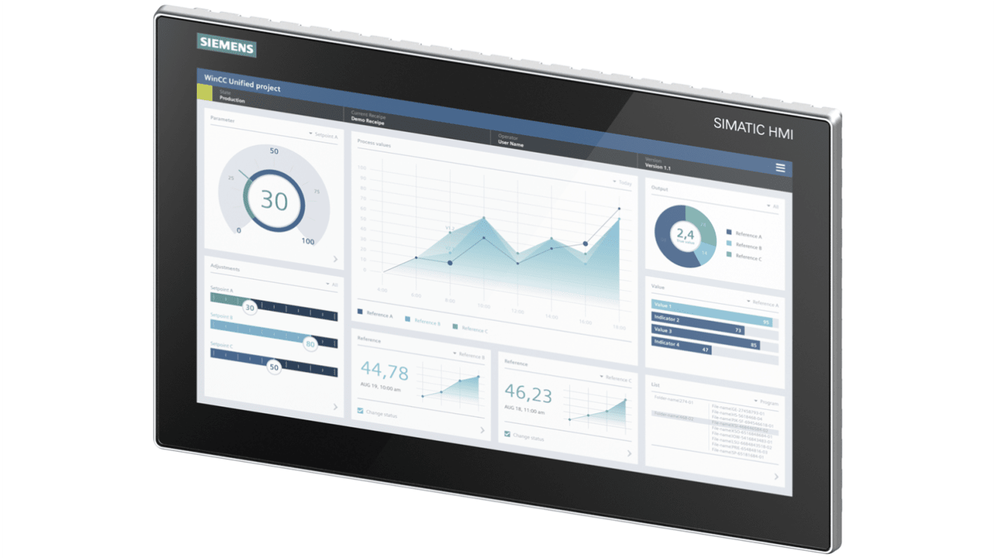 Siemens MTP1500 Unified Comfort Series SIMATIC HMI Panel - 15.6 in, TFT Display, 1366 x 768