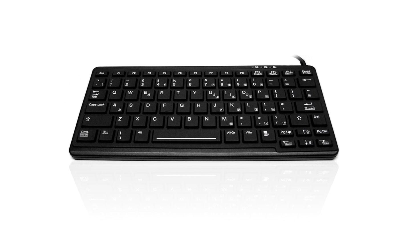 Ceratech KYB500-K82E-U Wired USB Compact Keyboard, QWERTY (UK), Black