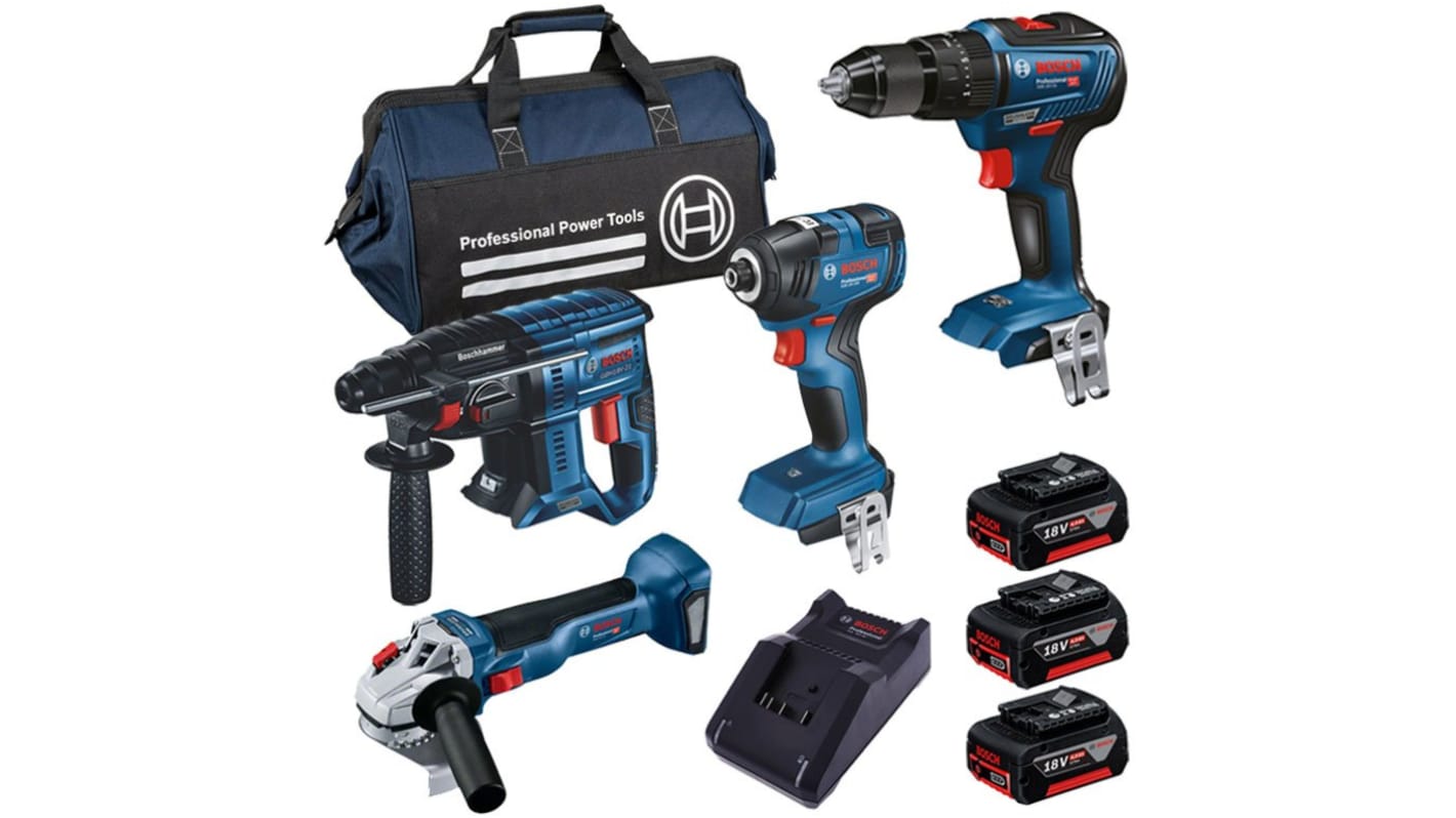 Bosch Professional Kits Autolock 18V Cordless Combi Drill Li-Ion