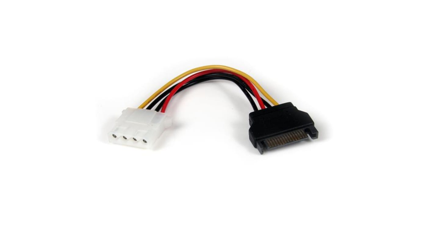 StarTech.com Male SATA Power to Female LP4  Cable, 6in