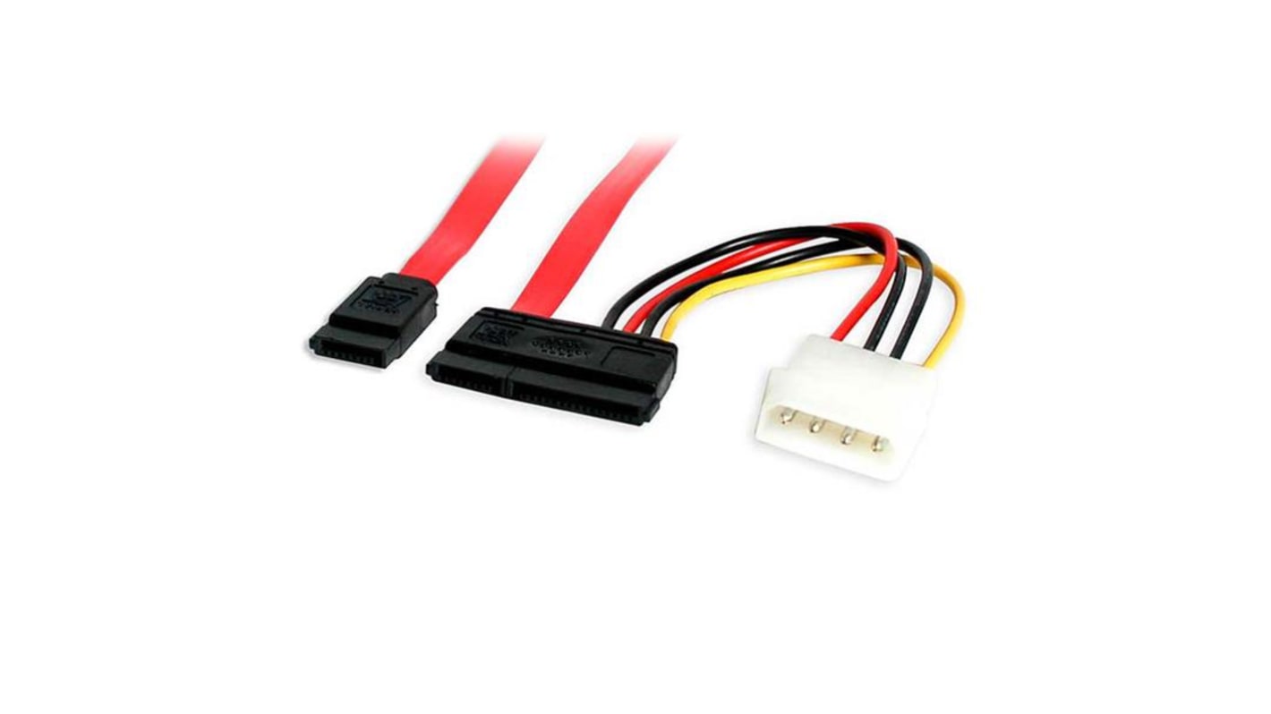 StarTech.com LP4; SATA Data to SATA Data & Power  Cable, 18in