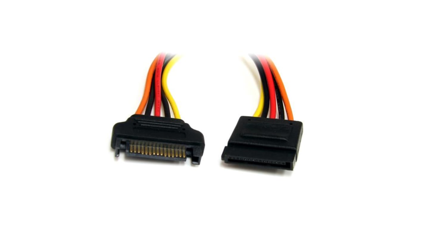 StarTech.com Male SATA Power to Female SATA Power  Cable, 12in
