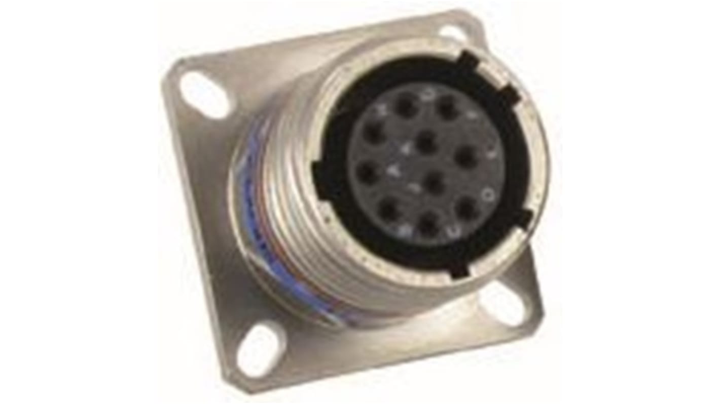 Amphenol Limited, D38999 Threaded Entry 6 Way Panel Mount MIL Spec Circular Connector Plug, Pin Contacts,Shell Size