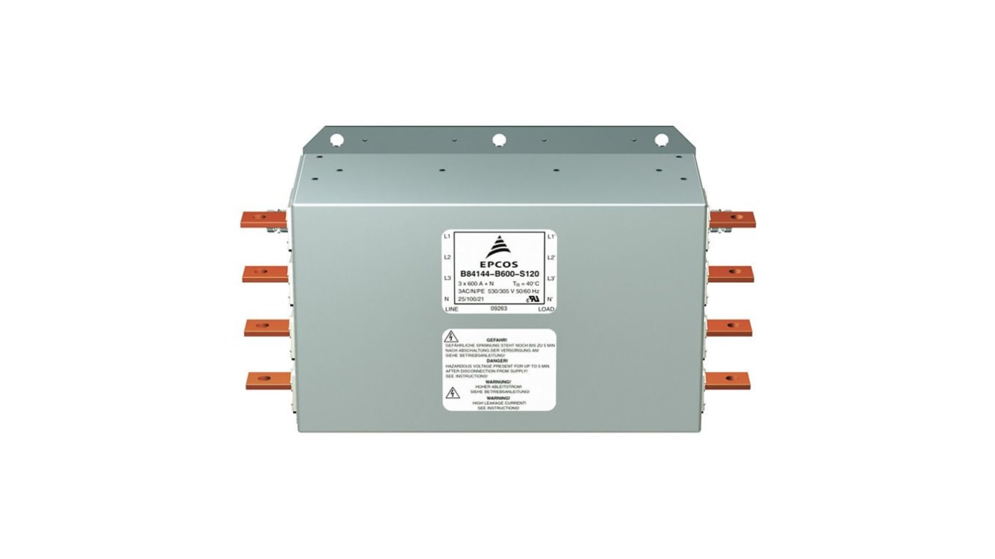 EPCOS, B84144 400A 530 V 50 Hz, 60 Hz, Chassis Mount Power Line Filter, Solder 3 Phase