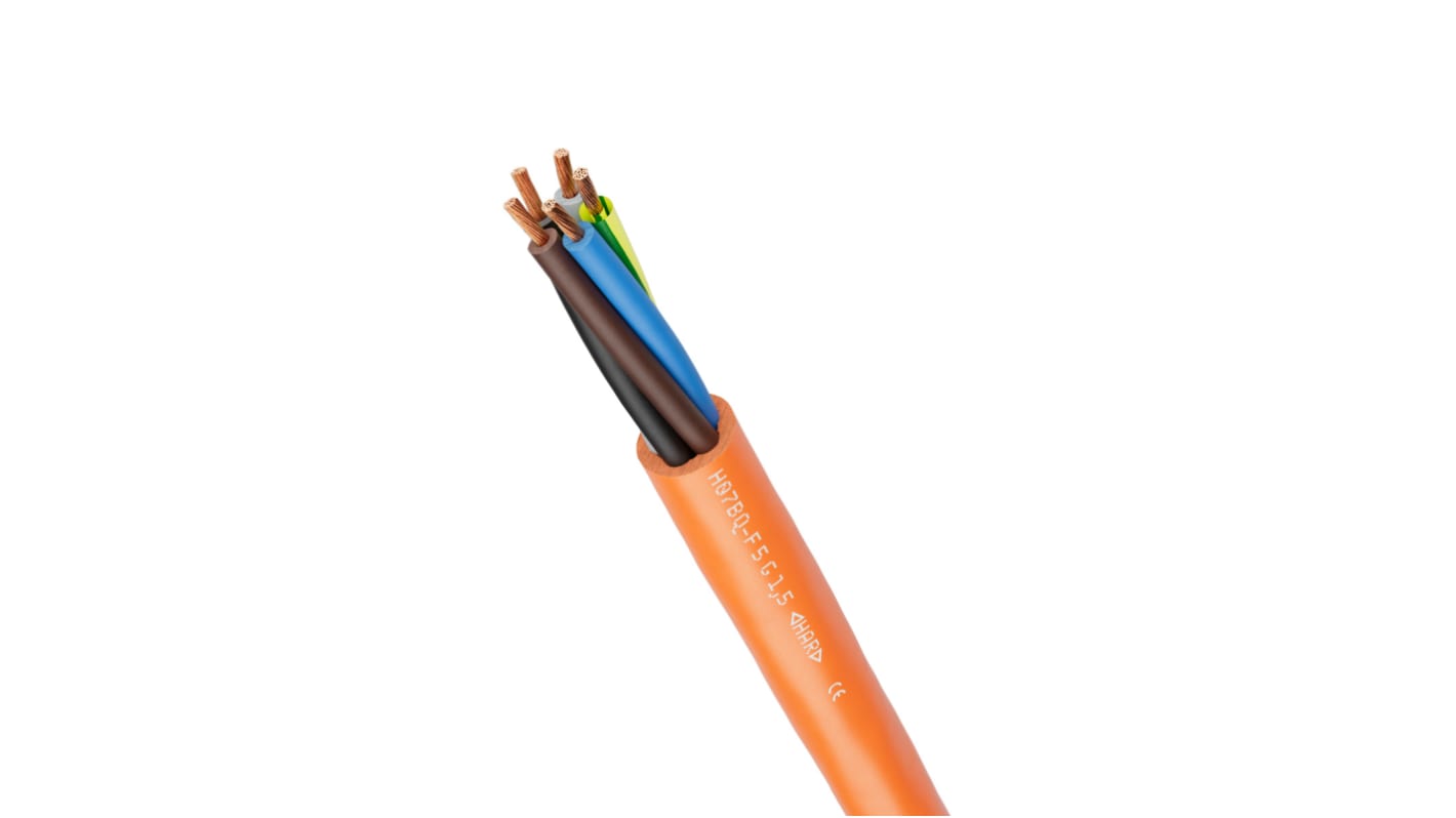 Lapp 3 Core Power Cable, 1 mm², 50m, Orange Polyurethane Sheath, Power, 500 V