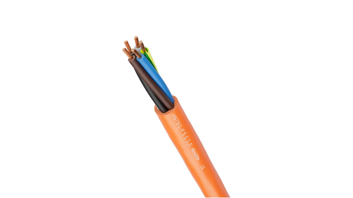Lapp, Power, 50m 5 Core, Orange Polyurethane Power Cable