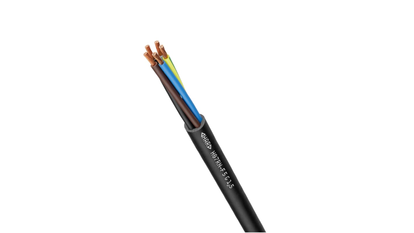 Lapp, Power, 50m 2 Core, Black Rubber Power Cable