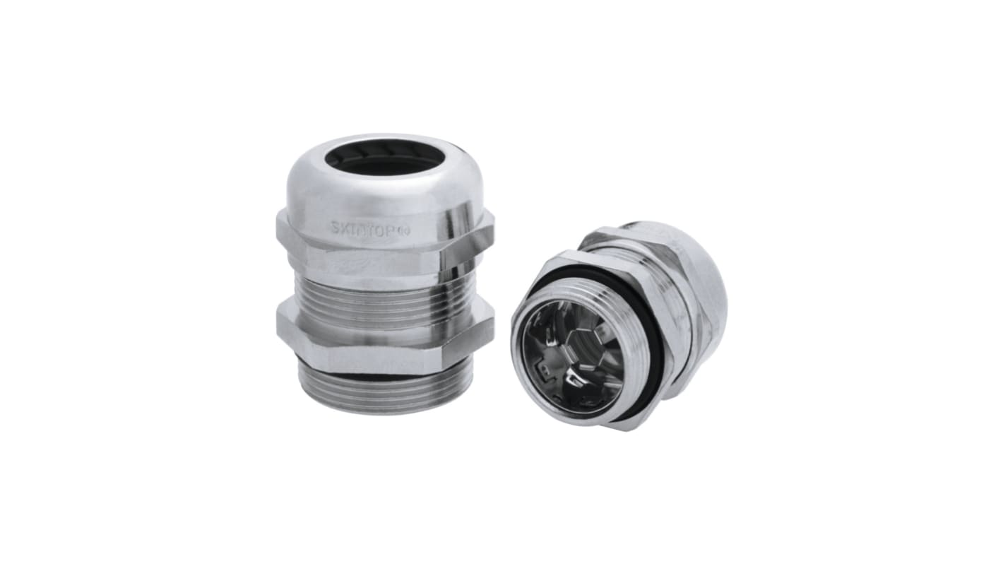 Lapp SKINTOP MS-SC-M 25 Series Silver Brass Cable Gland, M25 Thread, IP68