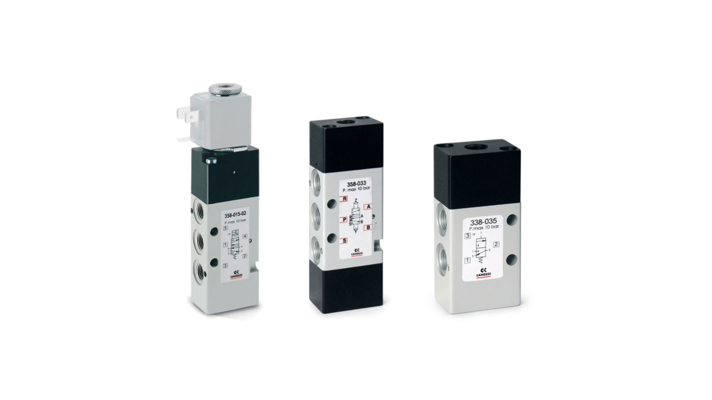 Camozzi 5/2 Solenoid Valve - Double Solenoid G 1/4 3 Series