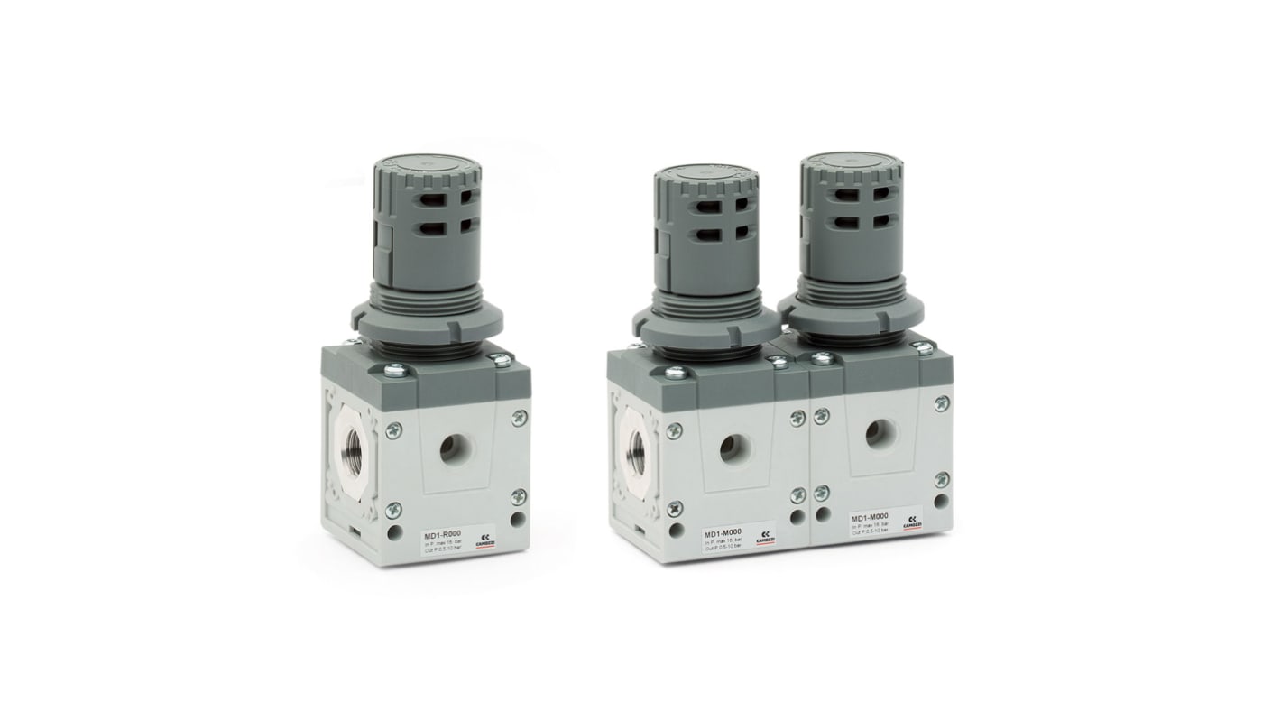 Regolatore, Camozzi MD1-R000-1/4, serie MD, ingresso G 1/4, 10bar max