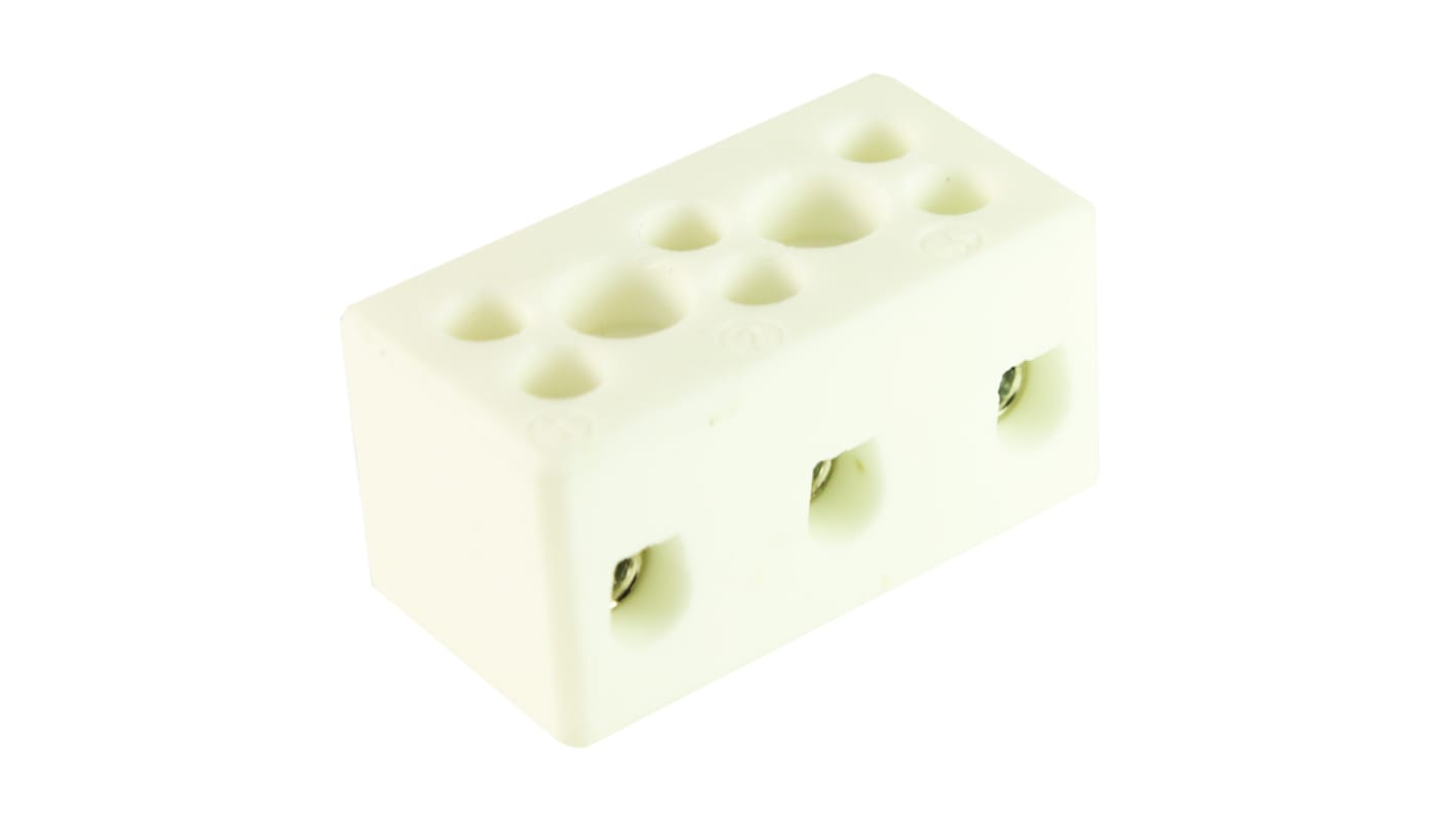 CAMDENBOSS CHTB Series Terminal Block, 3-Way, 32A, 4 mm2 Wire, Screw Termination