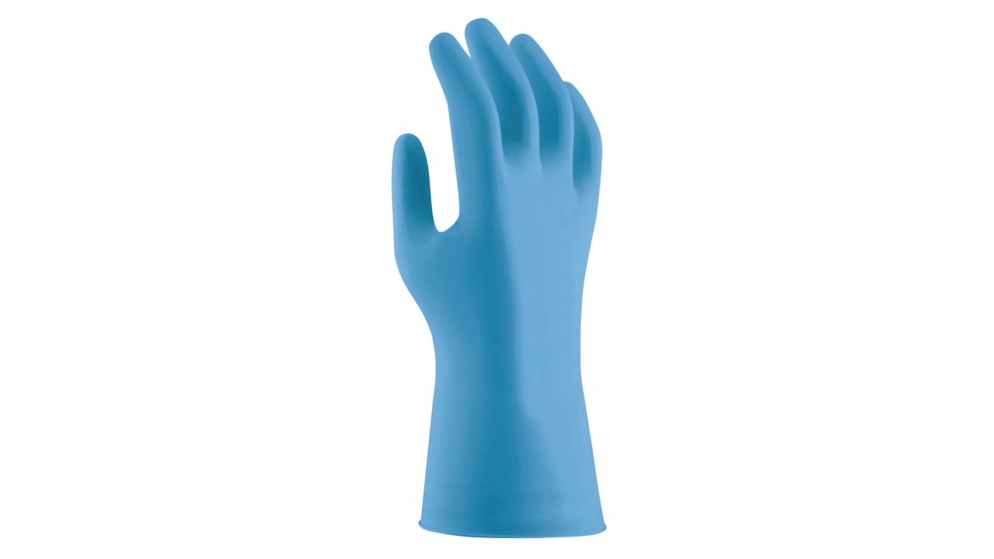 Uvex u-fit strong N2000 Blue Powder-Free Nitrile Disposable Gloves, Size L, No, 1 per Pack