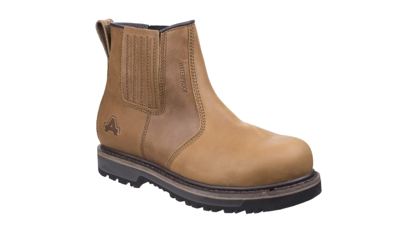 Amblers AS232 Tan Steel Toe Capped Unisex Safety Boot, UK 8, EU 42