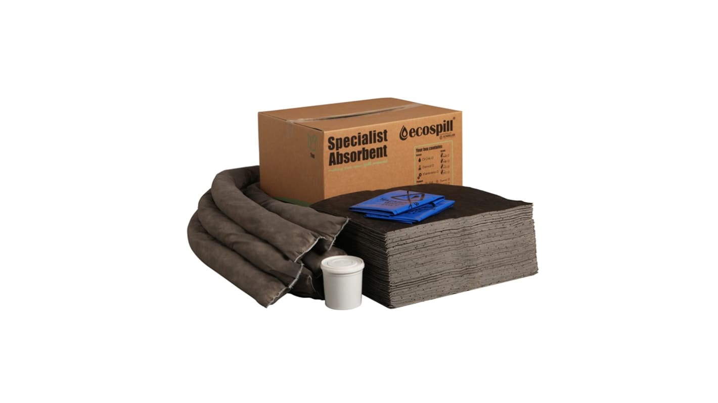 Kit para derrames Ecospill Ltd, capacidad de absorción 90 L, para Control de derrames