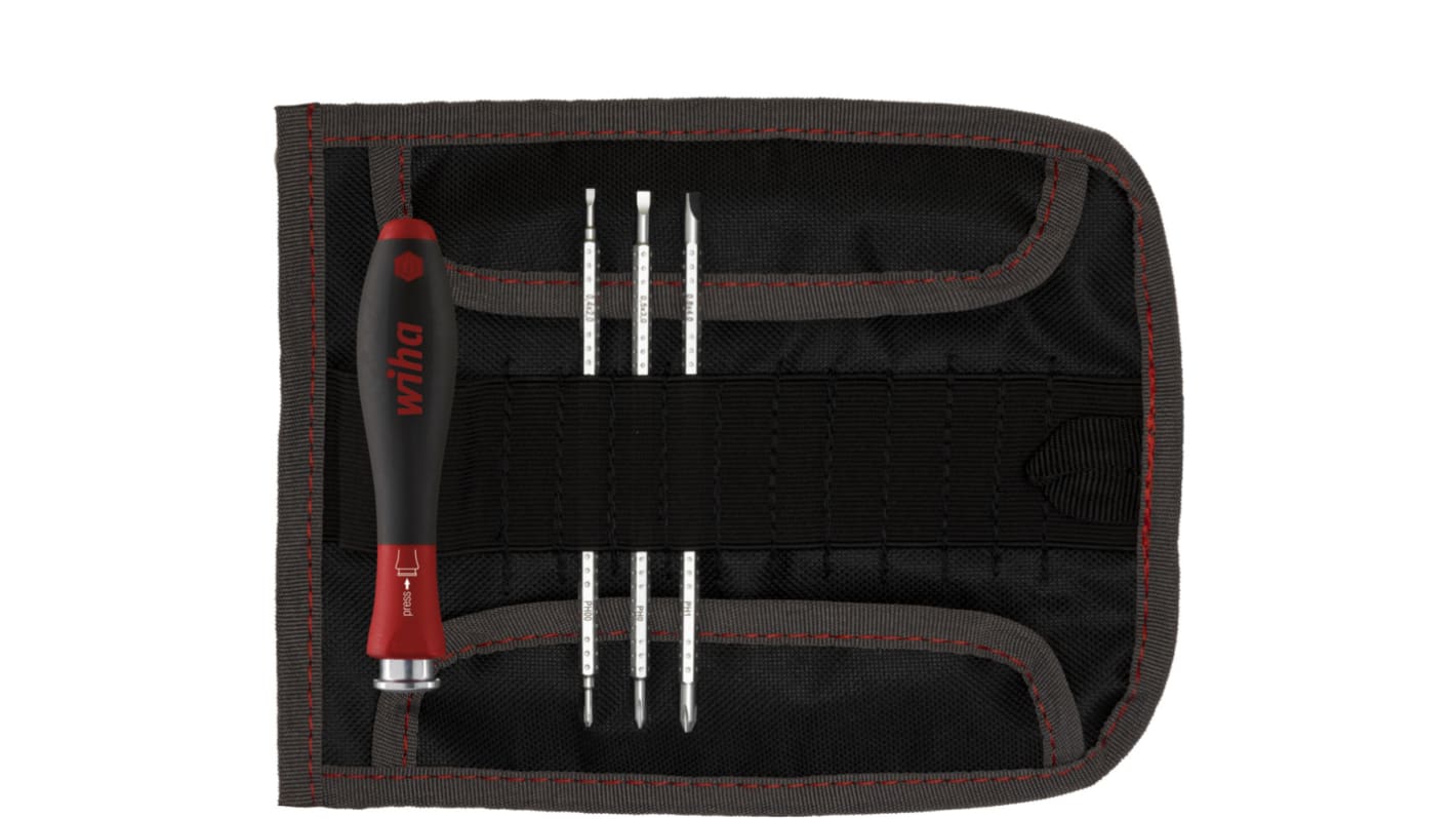 Wiha Phillips, Slotted Interchangeable Screwdriver Set, 4-Piece