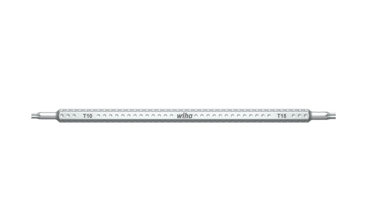 Wiha Torx Screwdriver Bit, T10, T15 Tip, 150 mm Overall