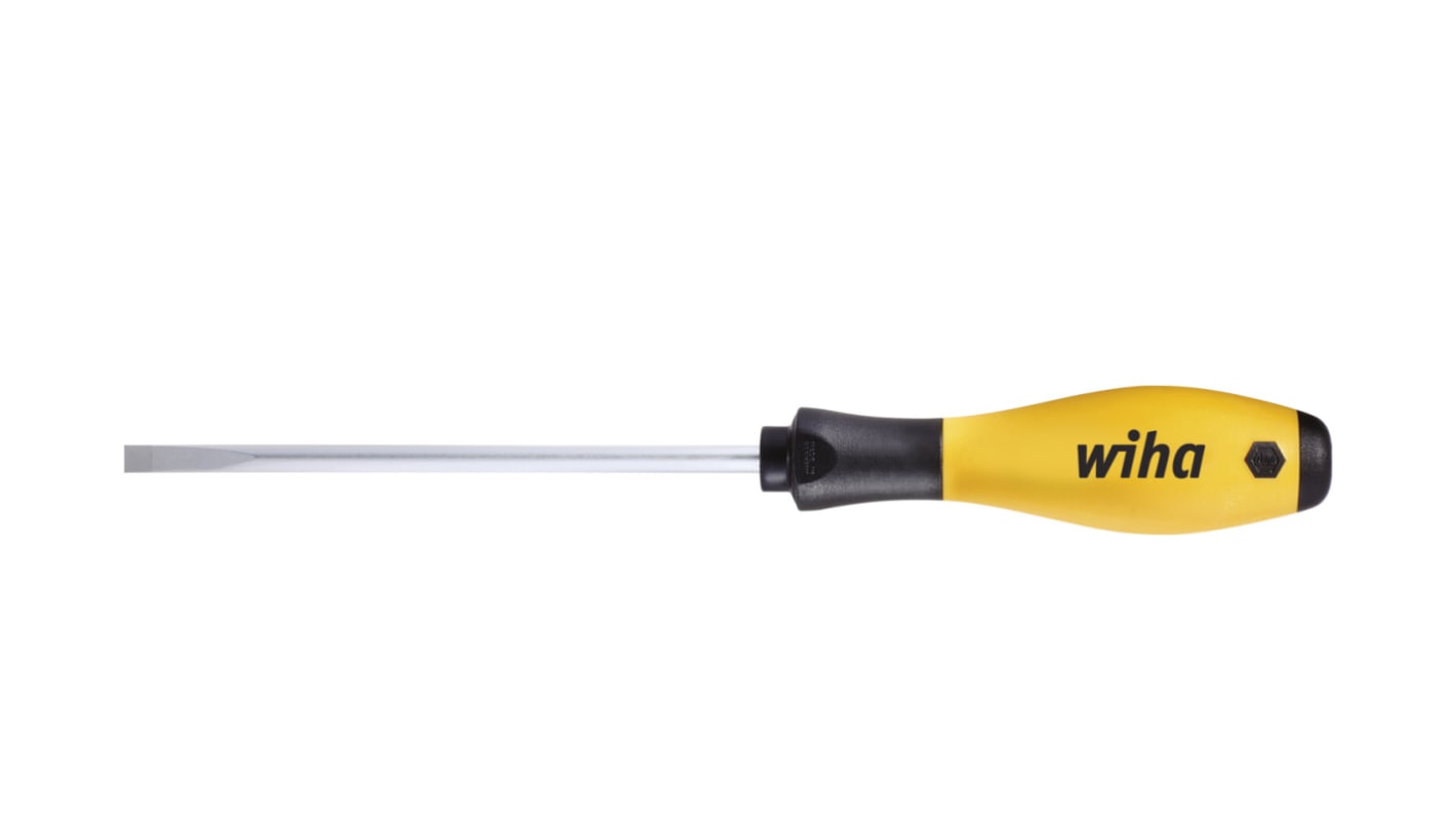 Wiha Slotted  Screwdriver, 5.5 mm Tip, 125 mm Blade, 125 mm Overall