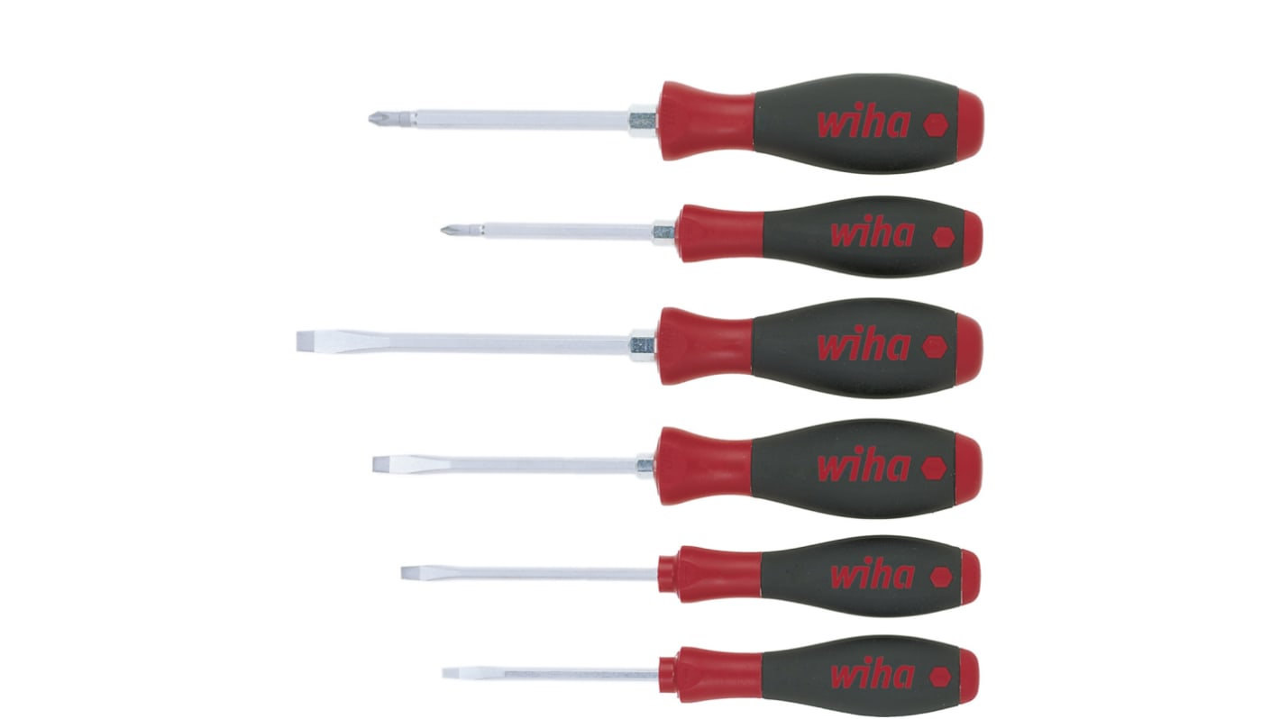 Wiha Phillips, Slotted Screwdriver Set, 6-Piece