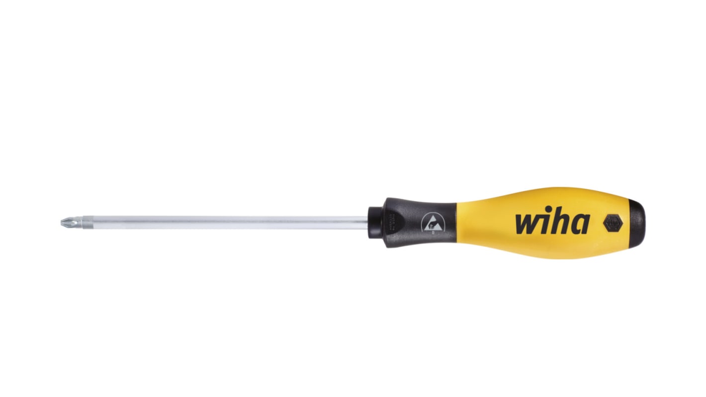 Wiha Pozidriv  Screwdriver, PZ0 mm Tip, 60 mm Blade, 164 mm Overall