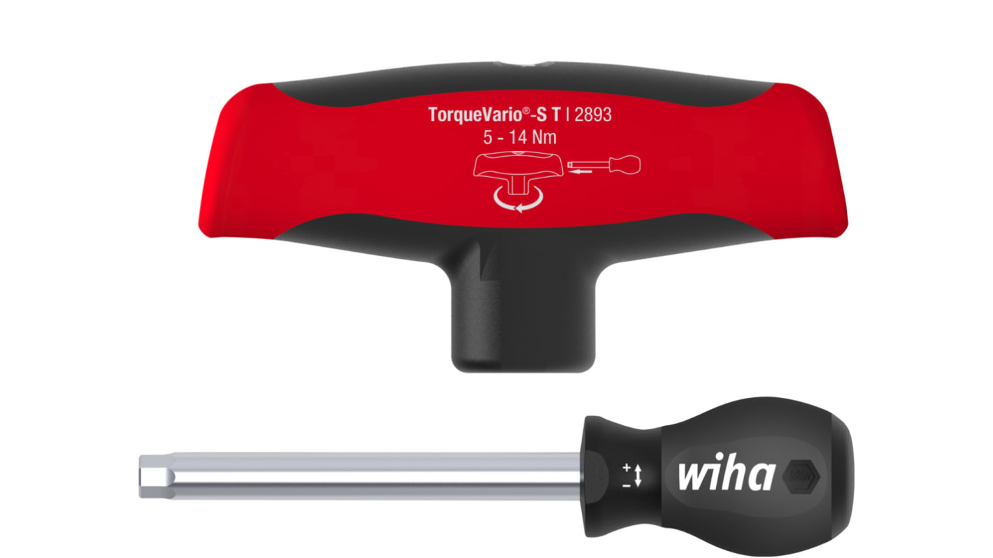Wiha トルクドライバ, 5 → 14Nm, 調整可能, 六角, 6 mm