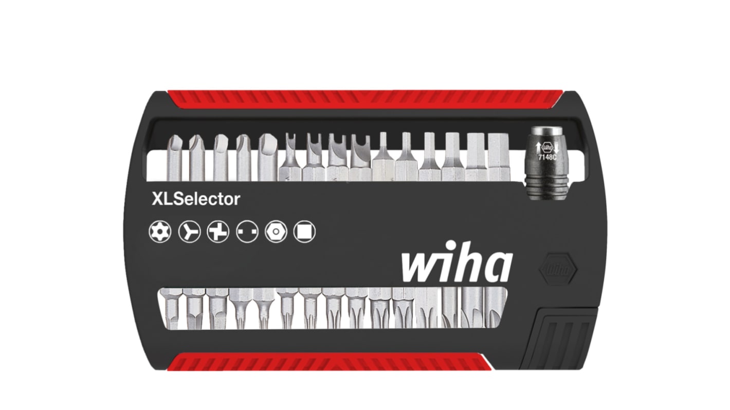 Wiha Bit Set 31 Pieces, Hexagon, Spanner, Torq-Set, Torx, Tri-Wing