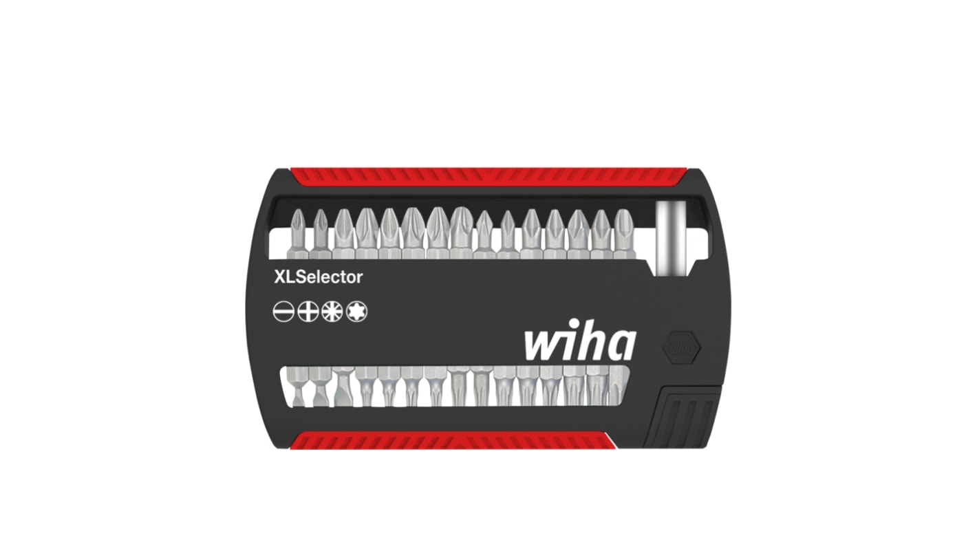 Wiha Bit Set 31 Pieces, Phillips, Pozidriv, Slotted, Torx