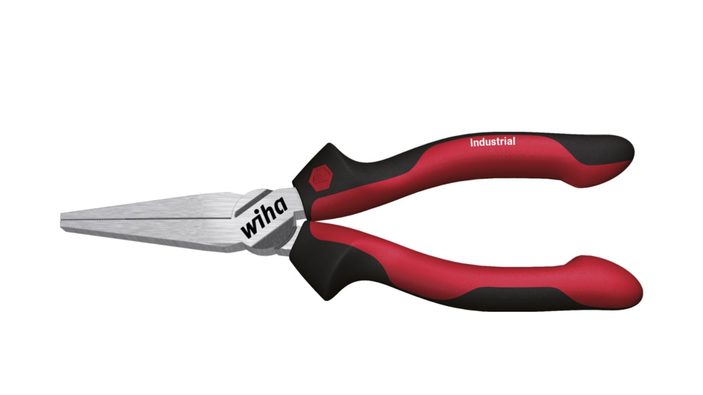 Wiha 32330 Flat Nose Plier, 160 mm Overall, Flat Tip