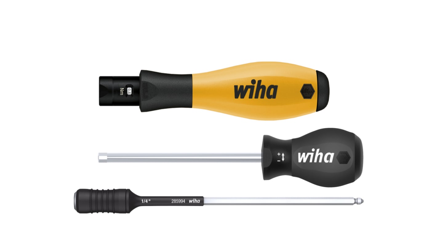 Wiha Adjustable Hex Torque Screwdriver, 0.04 → 0.46Nm, 4 mm Drive, ESD Safe, ± 6 % Accuracy