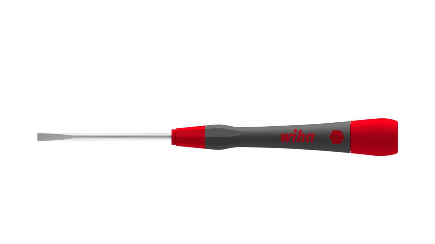 Wiha Slotted  Screwdriver, 0.8 mm Tip, 40 mm Blade, 134 mm Overall