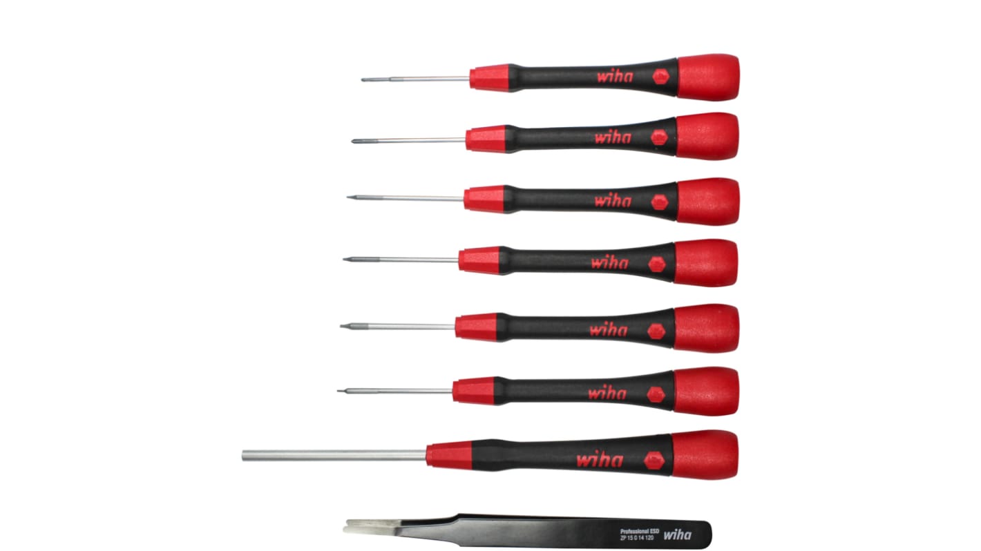 Wiha Hexagon, Phillips, Torx Assorted Screwdriver Set, 7-Piece