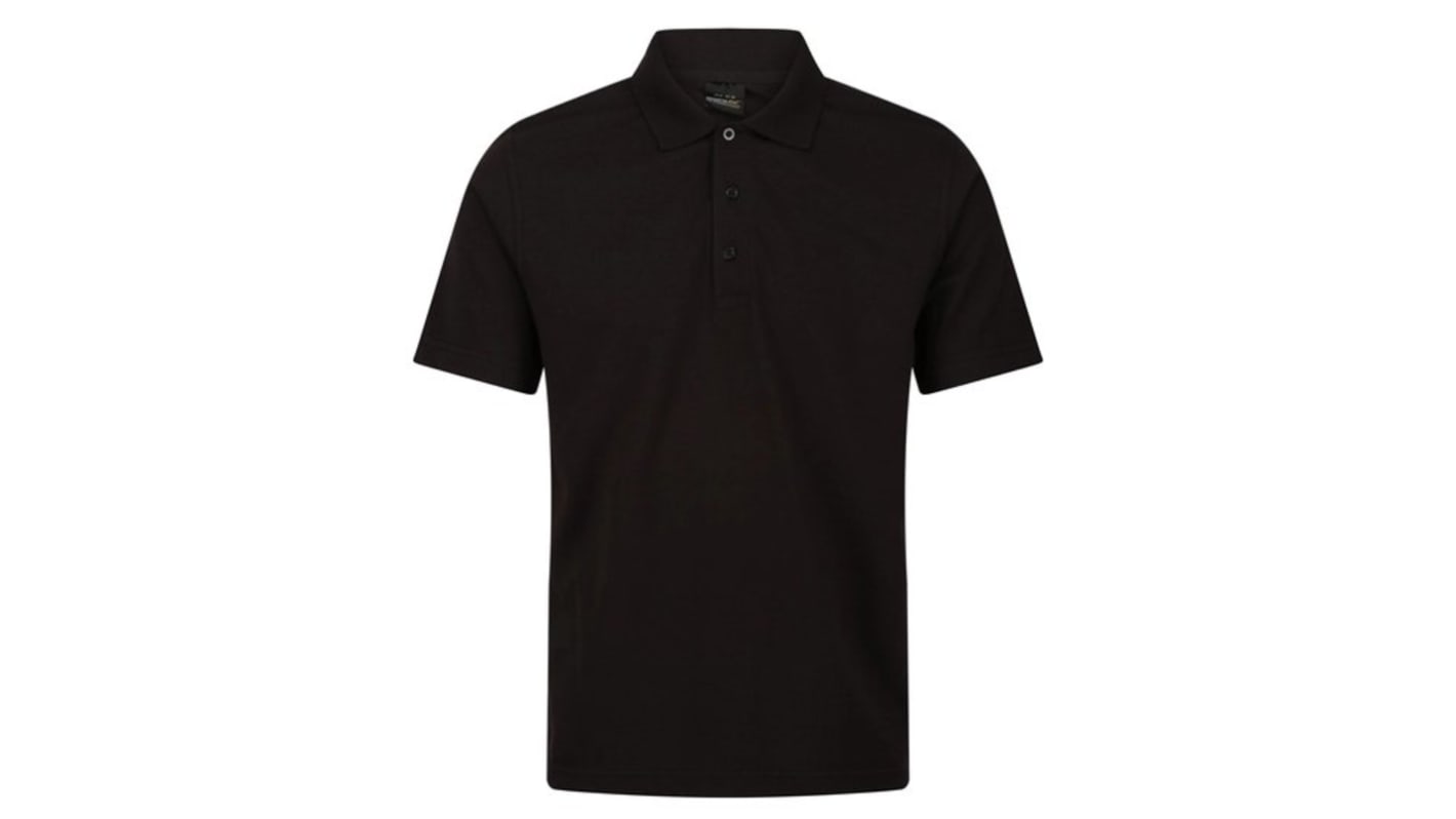 Regatta Professional TRS223 Black 35% Cotton, 65% Polyester Polo Shirt, UK- L, EUR- 52 → 54