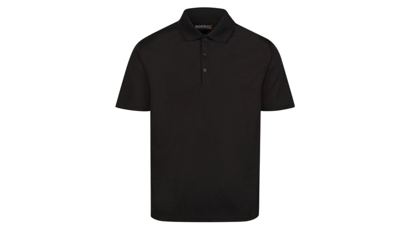 Regatta Professional TRS224 Kurzarm Polohemd, 100 % Polyester Schwarz, Größe 62