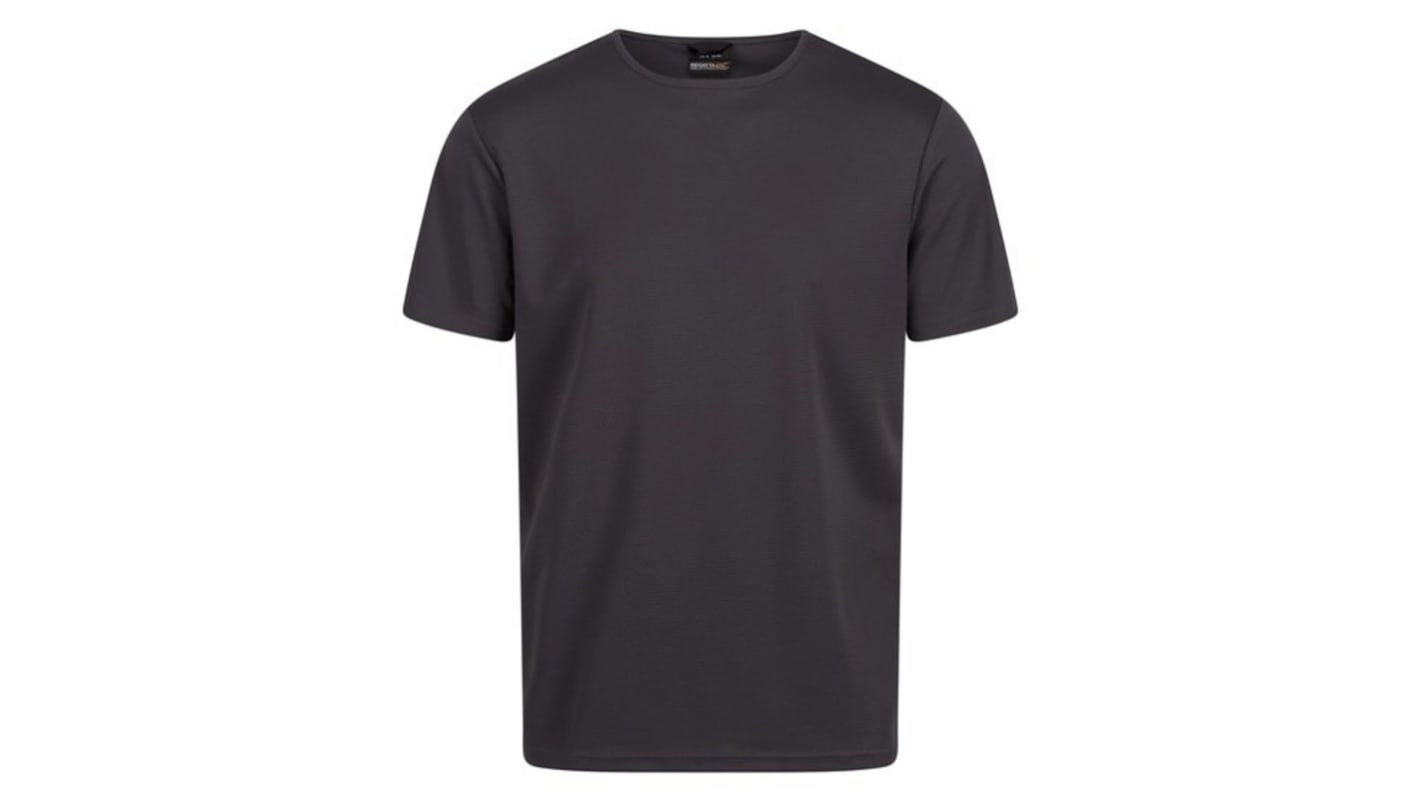 Regatta Professional Grey 100% Polyester Short Sleeve T-Shirt, UK- L, EUR- 52 → 54