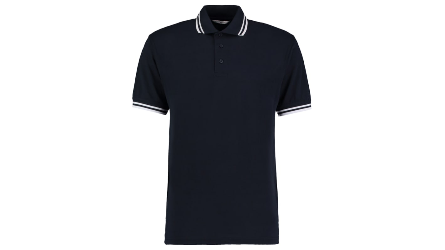 Polo Blu navy/bianco Kustom Kit KK409, XXL, in 35% cotone, 65% poliestere