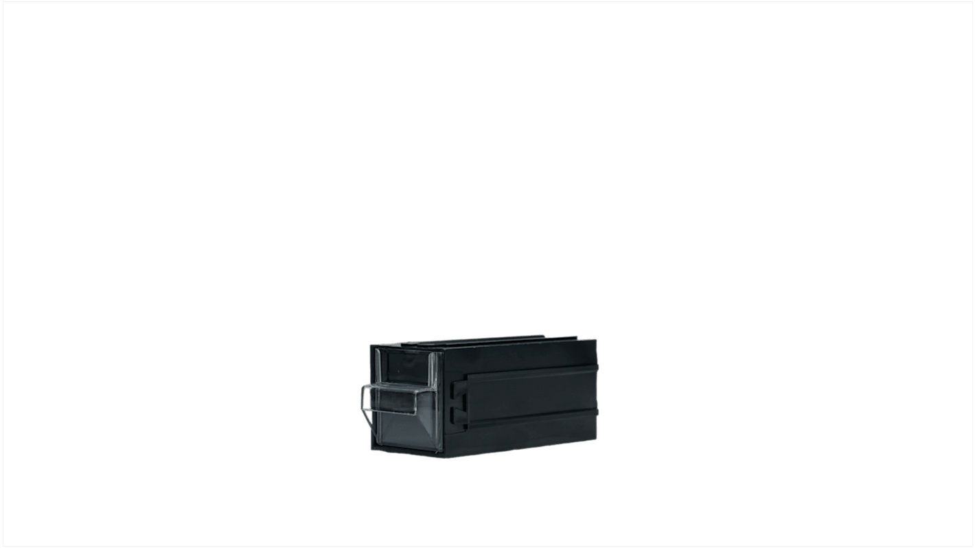 RS PRO 黑色，透明抽屉, PS外框, 56mm高 x 56mm宽 x 133mm深, 1个抽屉