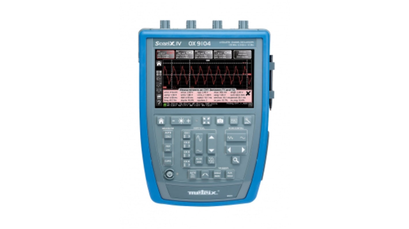 Metrix OX9104 SCOPIX IV Series, 100MHz Handheld Oscilloscope, 4 Analogue Channels - RS Calibrated