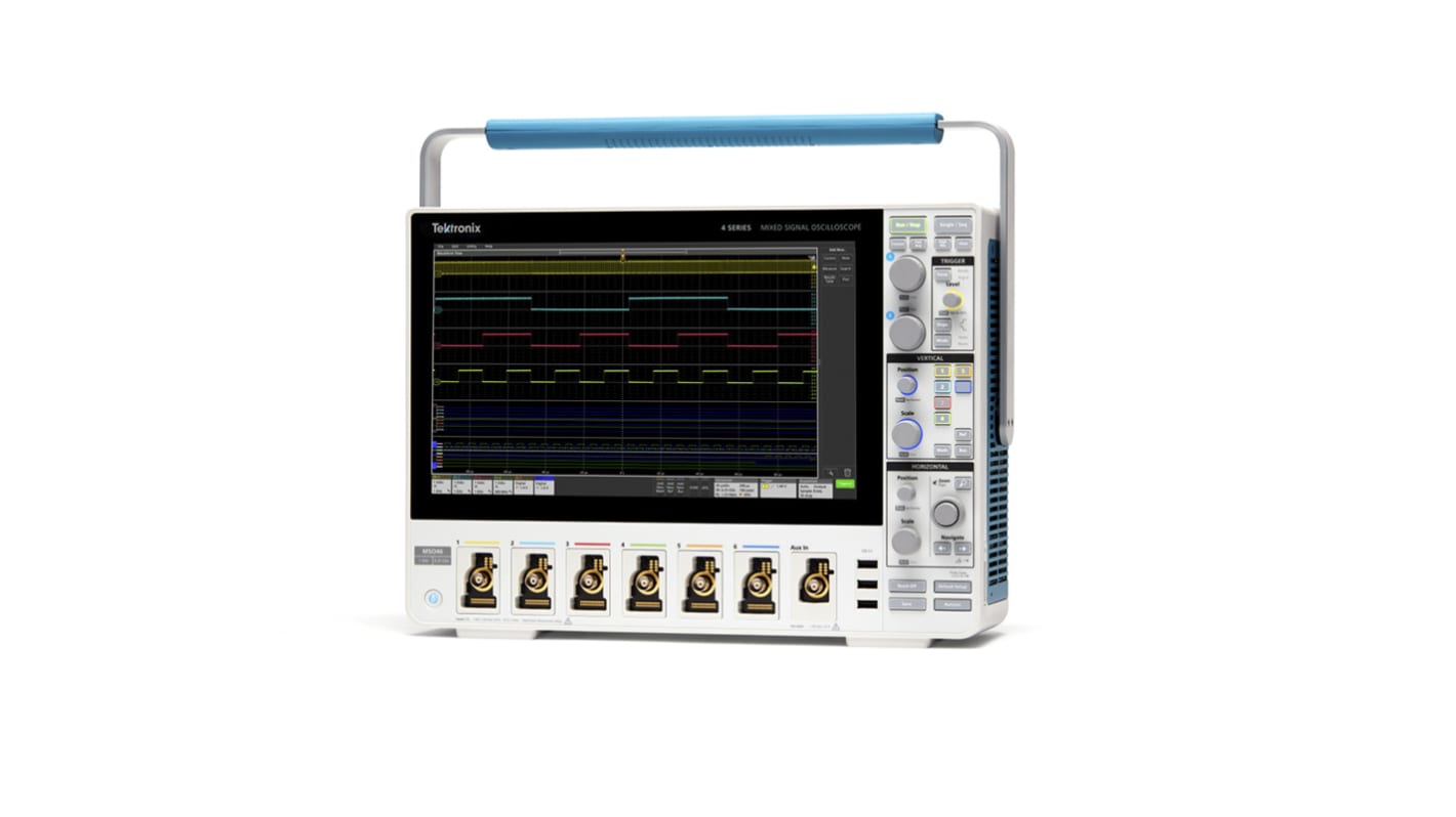 Tektronix MSO44 4 Series MSO Series, 350MHz Bench Oscilloscope, 4 Analogue Channels, 32 Digital Channels - UKAS