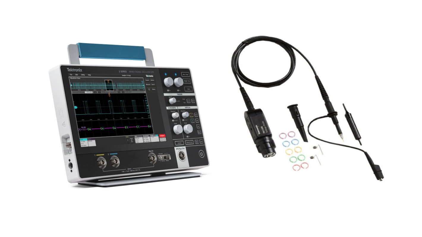 Tektronix MSO22 MSO2 Series, 350MHz Bench, Portable, Ultra Compact Oscilloscope, 2 Analogue Channels, 16 Digital