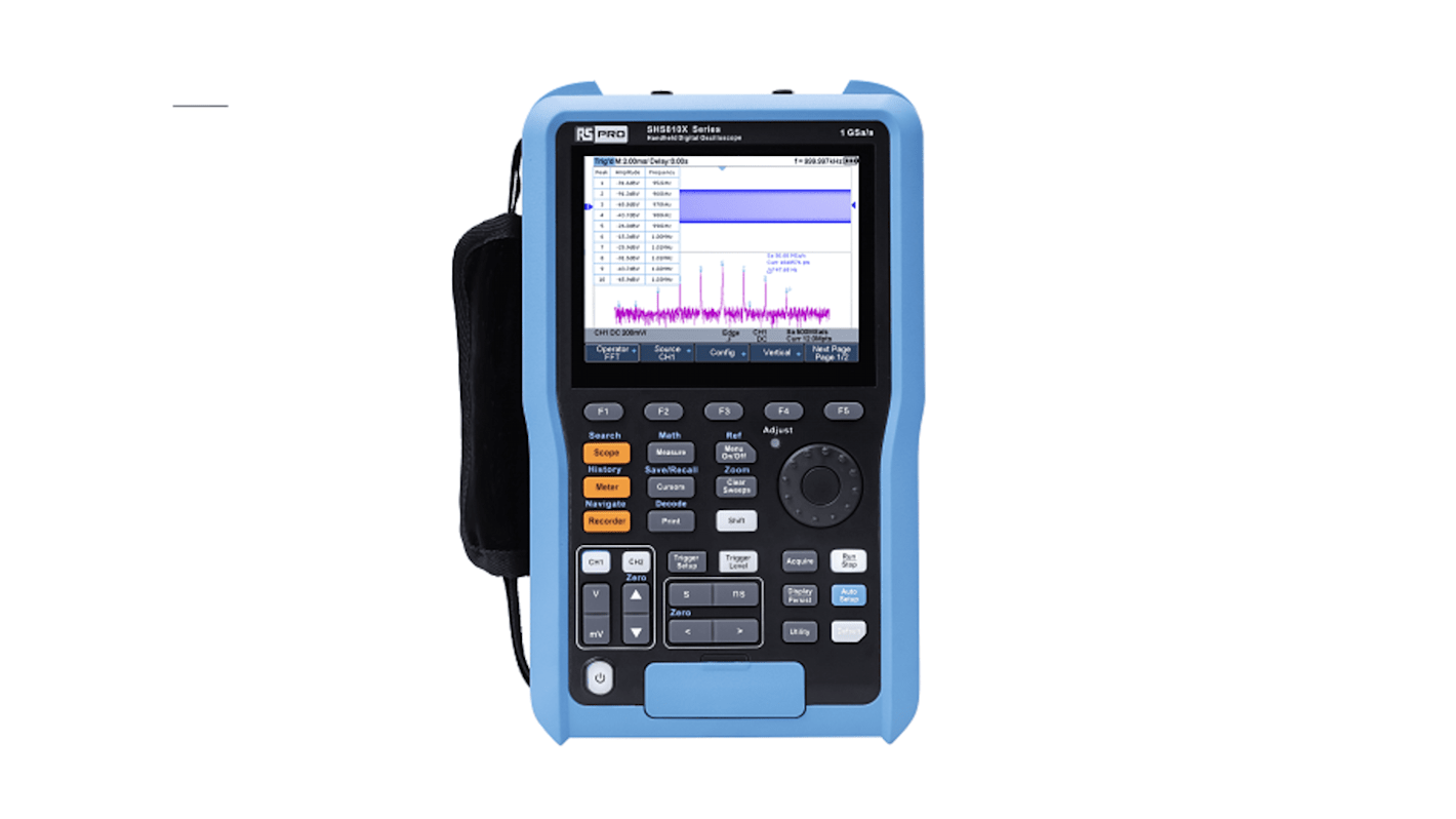 RS PRO, 100MHz Handheld Oscilloscope, 2 Analogue Channels, 0 Digital Channels - UKAS Calibrated