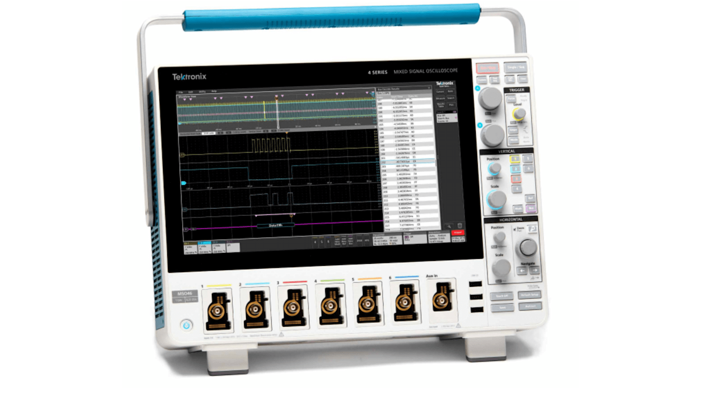 Tektronix MSO44B 4 Series MSO Series, 350MHz Bench Oscilloscope, 4 Analogue Channels, 32 Digital Channels - RS