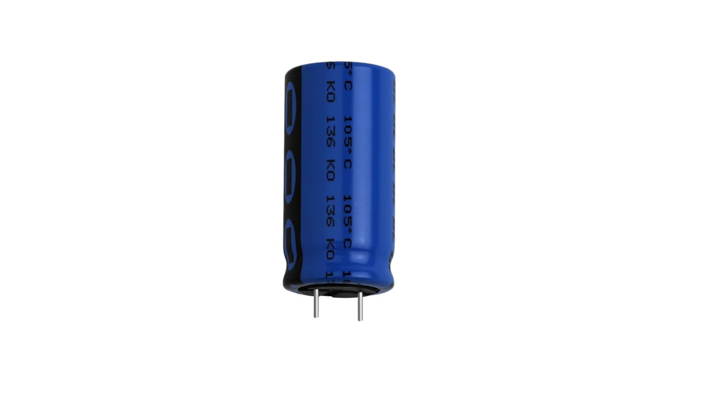 Condensatore Vishay, 1000μF, 35V cc, Su foro