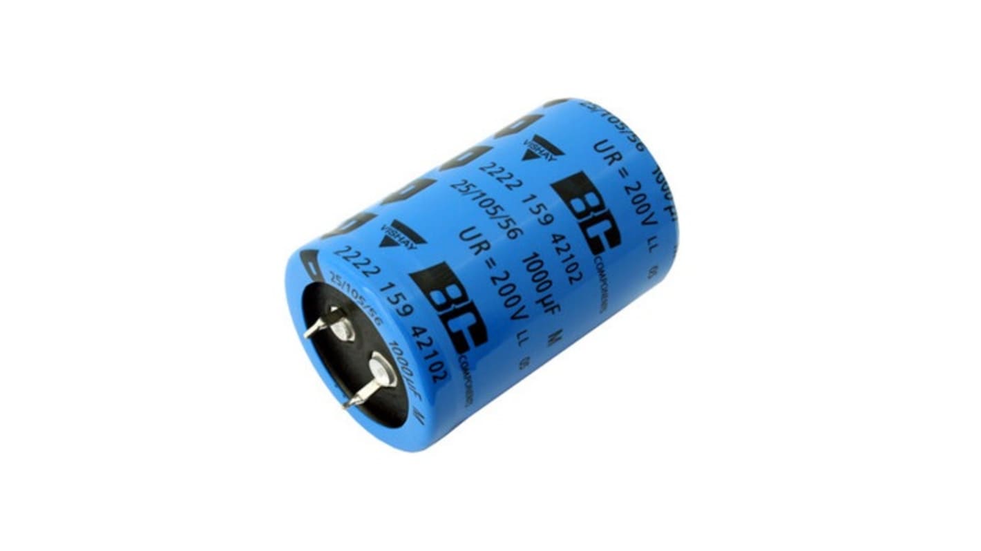 Condensateur Vishay, Aluminium électrolytique 1500μF, 200V c.c.
