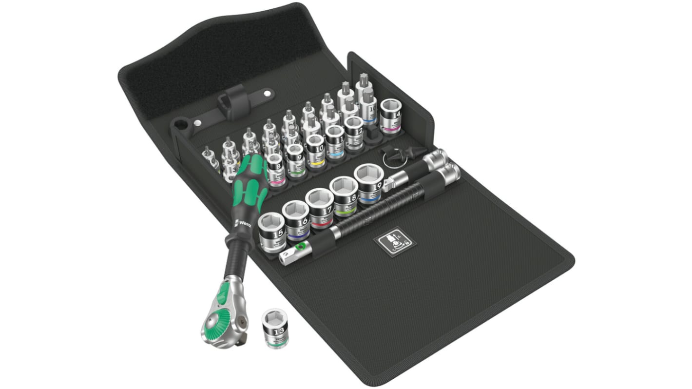 Wera 35-Piece Imperial 3/8 in Bit Socket Set with Ratchet