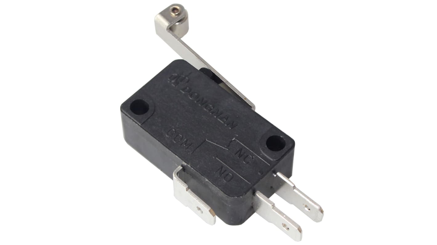 CAMDENBOSS Long Arm Roller Micro Switch, Quick Connect Terminal, 5A, SPDT