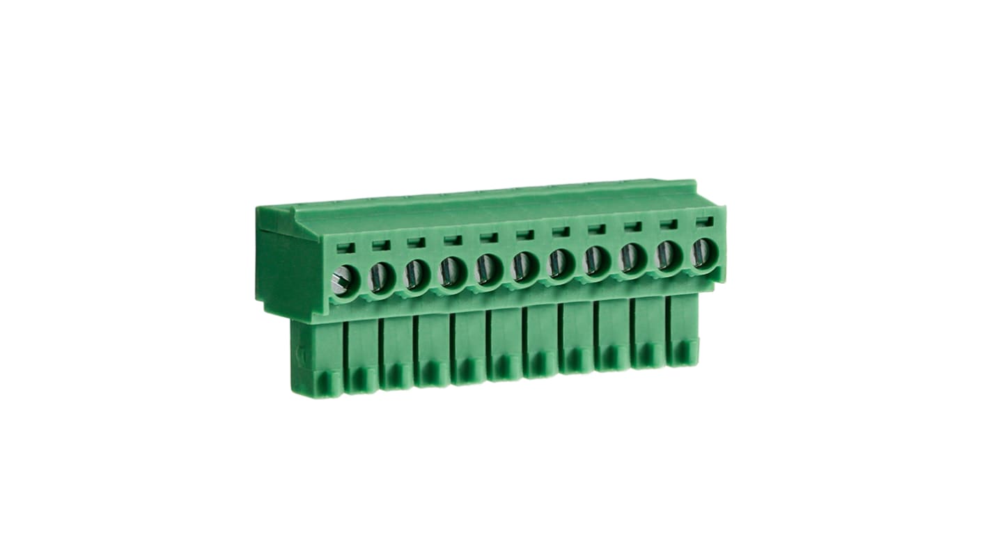 CAMDENBOSS CTBP Series PCB Terminal Block, 11-Contact, 3.5mm Pitch, PCB Mount, 1-Row, Screw Termination