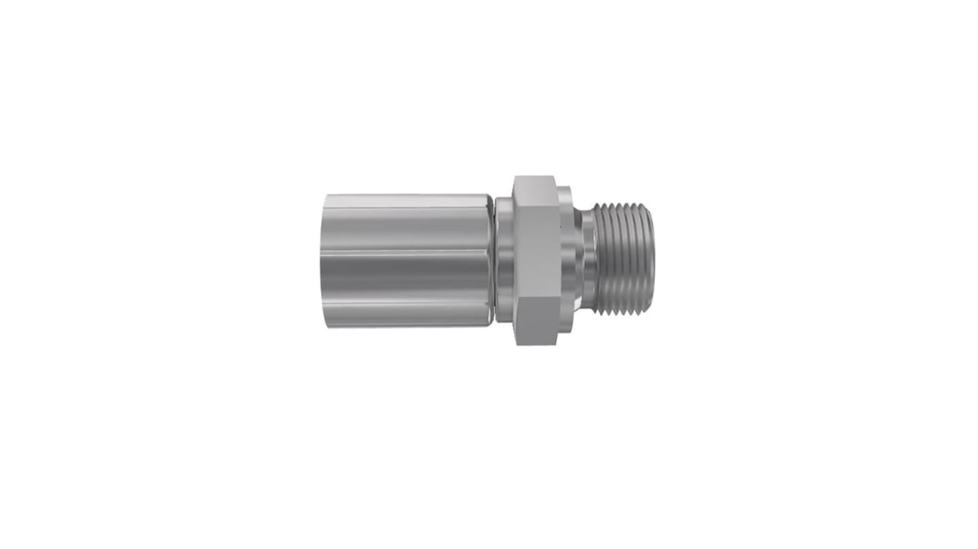 Parker Hydraulic Straight Compression Tube Fitting 3/8 in Hose to Push In 3/8 in, 1D946-6-6