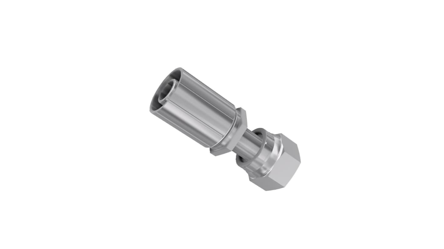 Parker Crimped Hose Fitting 3/8 in Hose to ORFS, 1JS48-8-6
